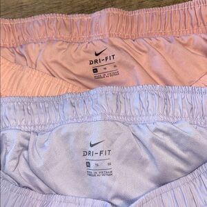 Nike Dri-FIT Shorts in Peach and Light Purple